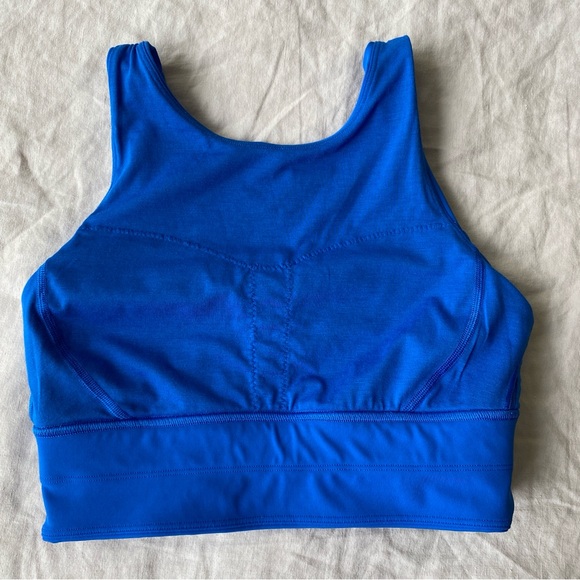 Lululemon STRONGER AS ONE LONG LINE BRA in Wild Bluebell Blue Size 6 - Picture 5 of 7